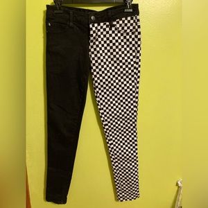 Black and white checkered pants